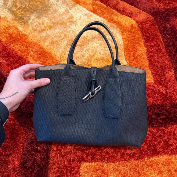 LONGCHAMP Medium Roseau Leather Tote - Picture 2 of 5